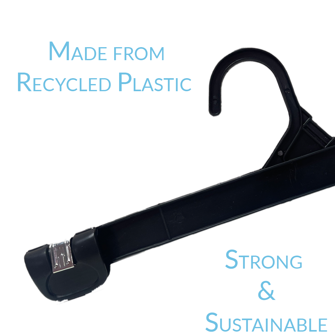 12 INCH PLASTIC BOTTOM HANGERS WITH METAL CLIPS 500 BOX - NB 1002 - Ethic Solutions -