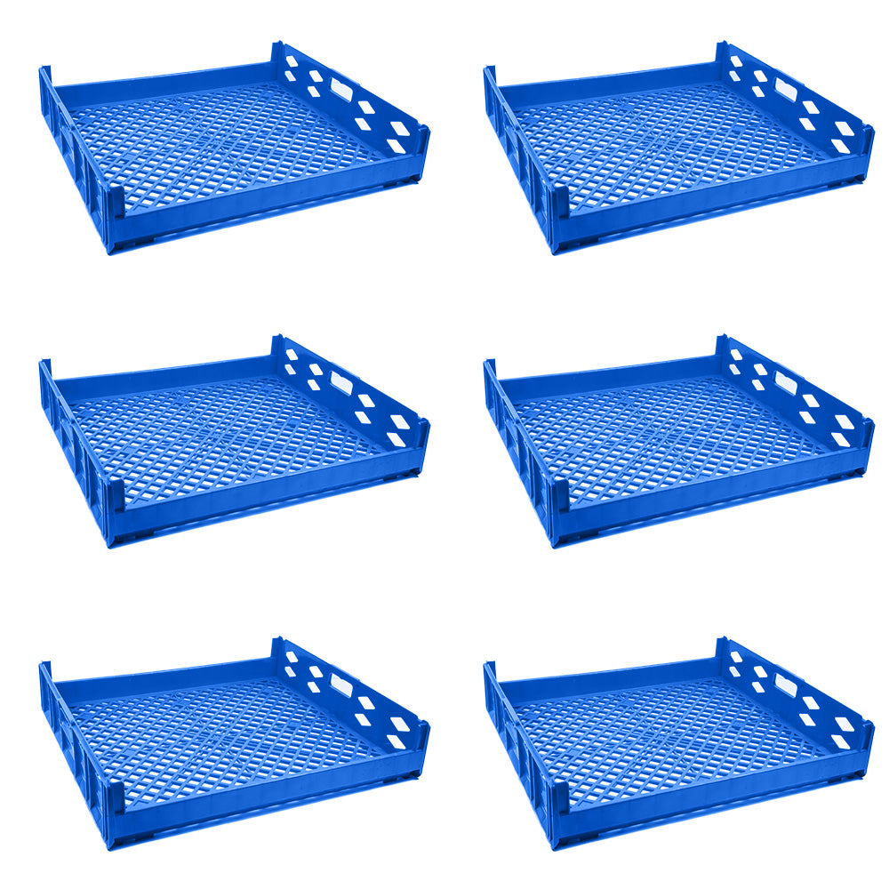 Toast Crate Storage Crate Storage Box Organizer Bin Stackable Basket Heavy Duty Reinforced Walls Anti-Slip Grid Base UV Stabilized Fade-Resistant Easy Handling for Bakery Food Storage Transport – 750 x 650 x 150 mm 73 L