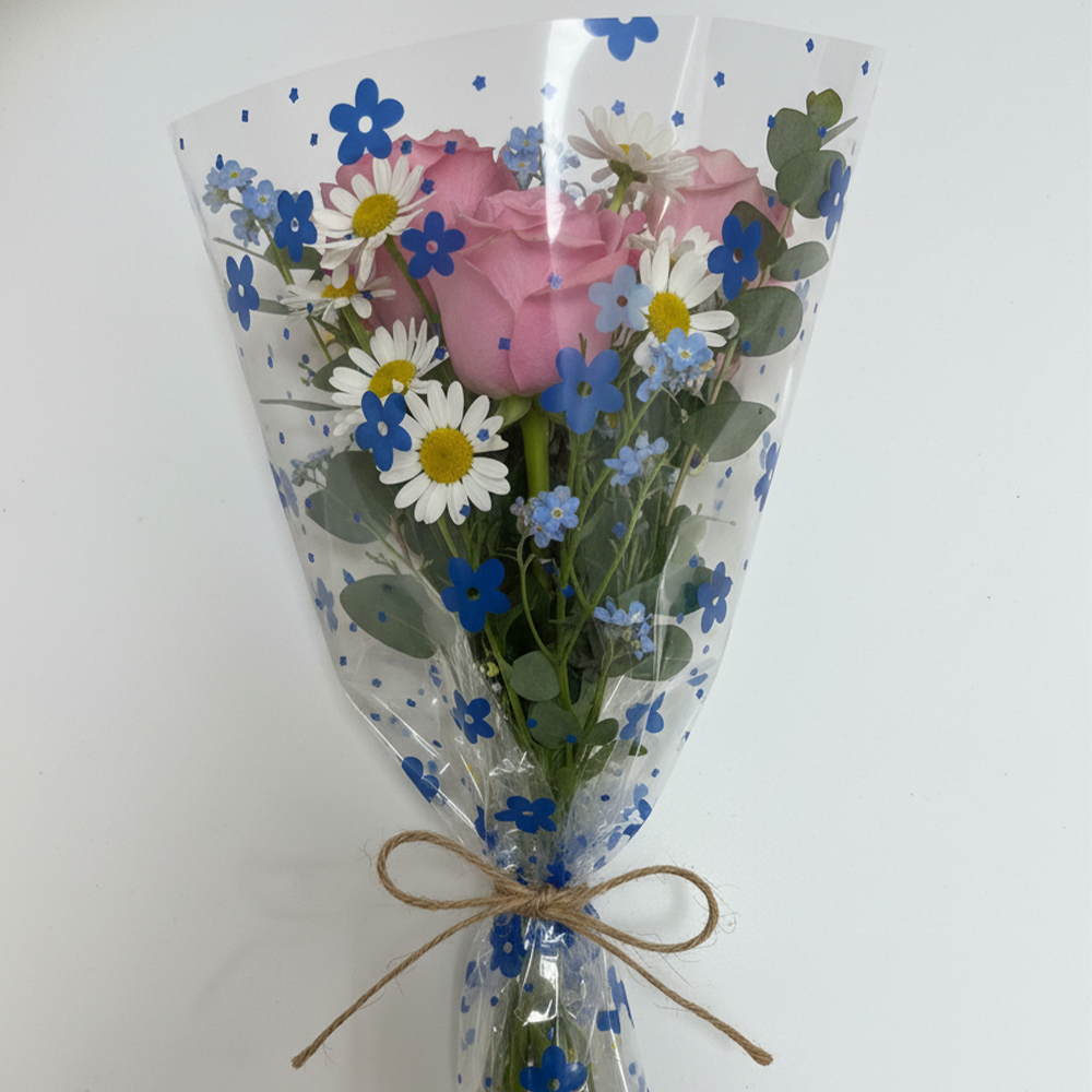 Cellophane Wrap Sheet 50×50cm Large Thicker Clear Cellophane Wrap Gift Plastic Jumbo Basket Sheet for Cookie Packaging, Party Favors, Hampers, Flowers, Crafts & Gift Wrapping