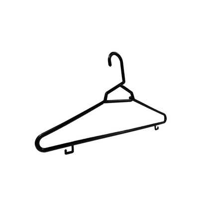 Plastic Round Hangers – 17 Inch Length x 8.9 Inch Height – Durable Clothes Hangers for Shirts, Pants, Coats, Closet & Retail Use – Black