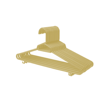 Plastic Round Hangers – 17 Inch Length x 8.9 Inch Height – Durable Clothes Hangers for Shirts, Pants, Coats, Closet & Retail Use – Black