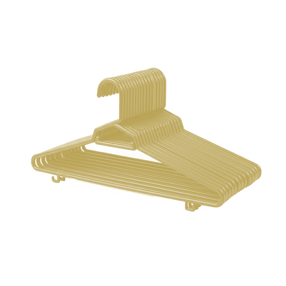 Plastic Round Hangers – 17 Inch Length x 8.9 Inch Height – Durable Clothes Hangers for Shirts, Pants, Coats, Closet & Retail Use – Black