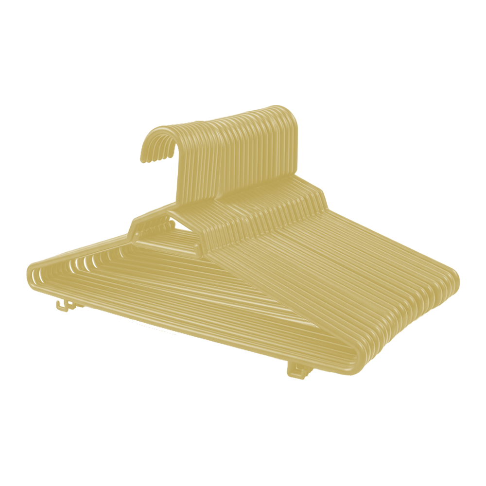 Plastic Round Hangers – 17 Inch Length x 8.9 Inch Height – Durable Clothes Hangers for Shirts, Pants, Coats, Closet & Retail Use – Black