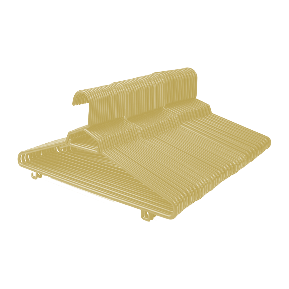 Plastic Round Hangers – 17 Inch Length x 8.9 Inch Height – Durable Clothes Hangers for Shirts, Pants, Coats, Closet & Retail Use – Black