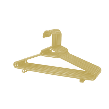 Plastic Round Hangers – 17 Inch Length x 8.9 Inch Height – Durable Clothes Hangers for Shirts, Pants, Coats, Closet & Retail Use – Black