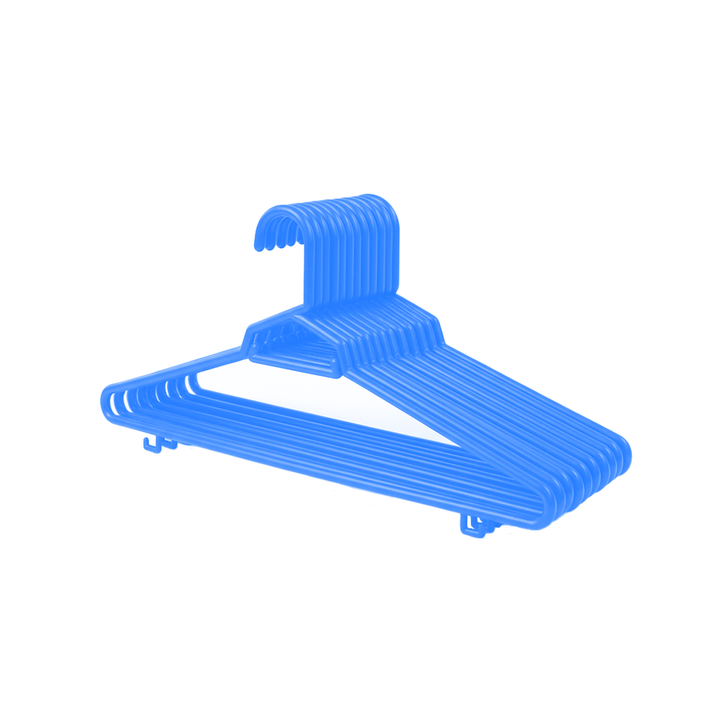 Plastic Round Hangers – 17 Inch Length x 8.9 Inch Height – Durable Clothes Hangers for Shirts, Pants, Coats, Closet & Retail Use – Black