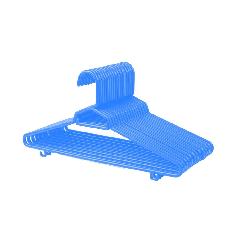 Plastic Round Hangers – 17 Inch Length x 8.9 Inch Height – Durable Clothes Hangers for Shirts, Pants, Coats, Closet & Retail Use – Black