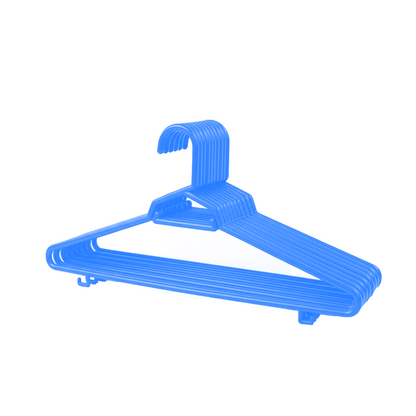 Plastic Round Hangers – 17 Inch Length x 8.9 Inch Height – Durable Clothes Hangers for Shirts, Pants, Coats, Closet & Retail Use – Black