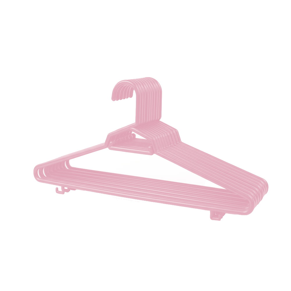 Plastic Round Hangers – 17 Inch Length x 8.9 Inch Height – Durable Clothes Hangers for Shirts, Pants, Coats, Closet & Retail Use – Black