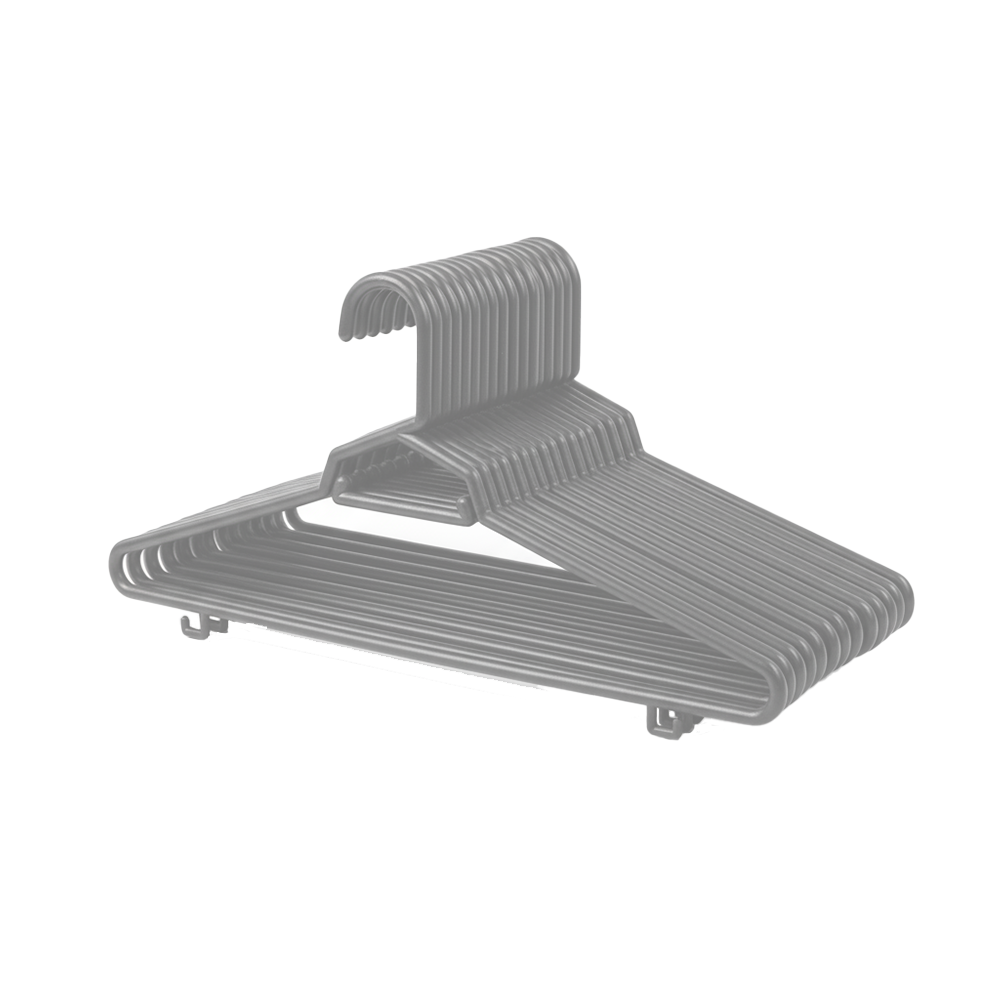 Plastic Round Hangers – 17 Inch Length x 8.9 Inch Height – Durable Clothes Hangers for Shirts, Pants, Coats, Closet & Retail Use – Black