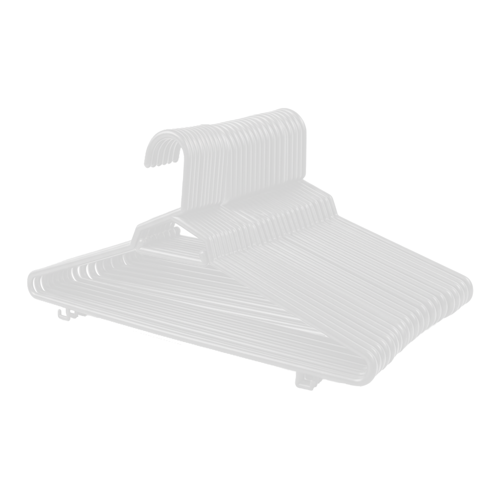 Plastic Round Hangers – 17 Inch Length x 8.9 Inch Height – Durable Clothes Hangers for Shirts, Pants, Coats, Closet & Retail Use – Black