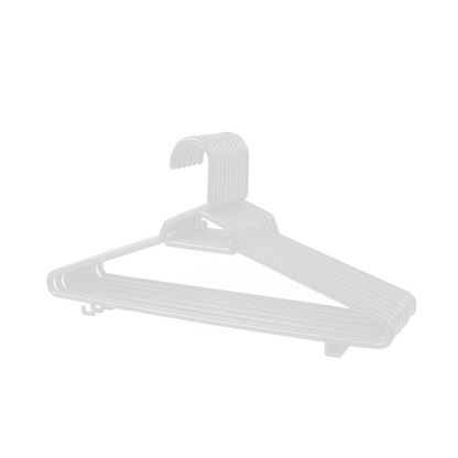 Plastic Round Hangers – 17 Inch Length x 8.9 Inch Height – Durable Clothes Hangers for Shirts, Pants, Coats, Closet & Retail Use – Black