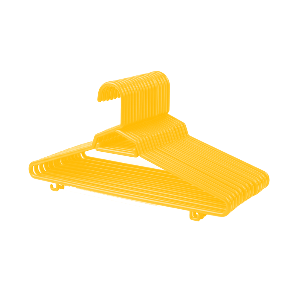 Plastic Round Hangers – 17 Inch Length x 8.9 Inch Height – Durable Clothes Hangers for Shirts, Pants, Coats, Closet & Retail Use – Black