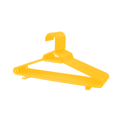 Plastic Round Hangers – 17 Inch Length x 8.9 Inch Height – Durable Clothes Hangers for Shirts, Pants, Coats, Closet & Retail Use – Black