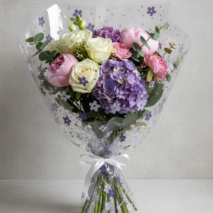 Cellophane Wrap Sheet 50×50cm Large Thicker Clear Cellophane Wrap Gift Plastic Jumbo Basket Sheet for Cookie Packaging, Party Favors, Hampers, Flowers, Crafts & Gift Wrapping