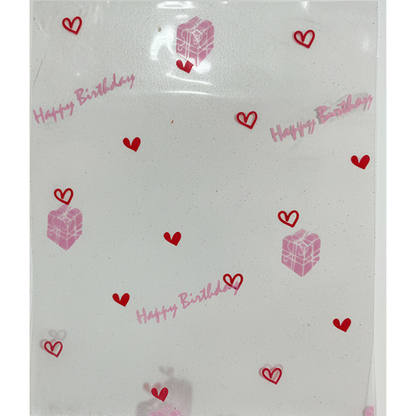 Cellophane Wrap Sheet 50×50cm Large Thicker Clear Cellophane Wrap Gift Plastic Jumbo Basket Sheet for Cookie Packaging, Party Favors, Hampers, Flowers, Crafts & Gift Wrapping