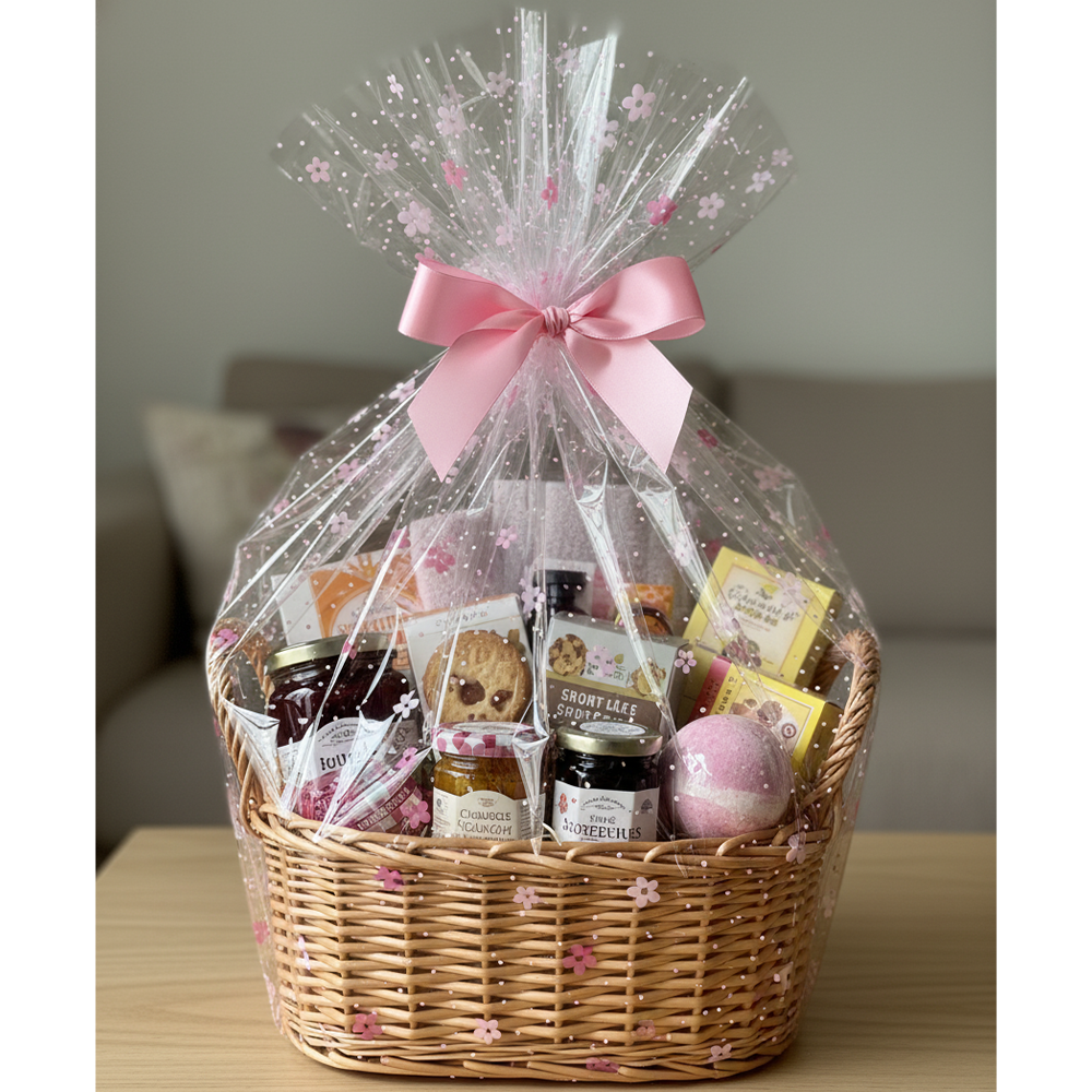 Cellophane Wrap Sheet 50×50cm Large Thicker Clear Cellophane Wrap Gift Plastic Jumbo Basket Sheet for Cookie Packaging, Party Favors, Hampers, Flowers, Crafts & Gift Wrapping