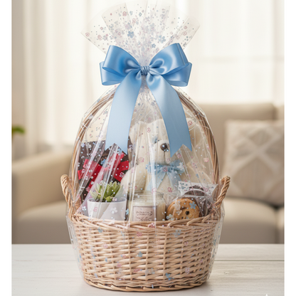 Cellophane Wrap Sheet 50×50cm Large Thicker Clear Cellophane Wrap Gift Plastic Jumbo Basket Sheet for Cookie Packaging, Party Favors, Hampers, Flowers, Crafts & Gift Wrapping