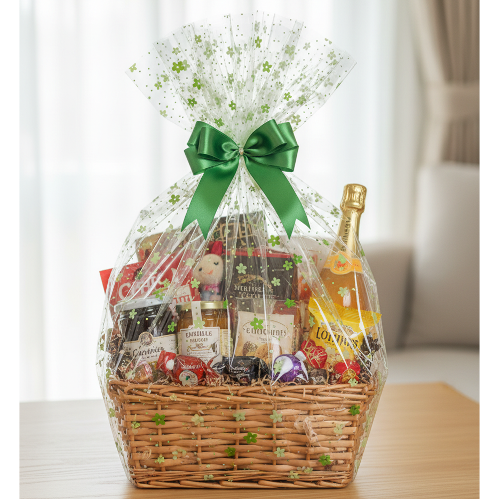 Cellophane Wrap Sheet 50×50cm Large Thicker Clear Cellophane Wrap Gift Plastic Jumbo Basket Sheet for Cookie Packaging, Party Favors, Hampers, Flowers, Crafts & Gift Wrapping