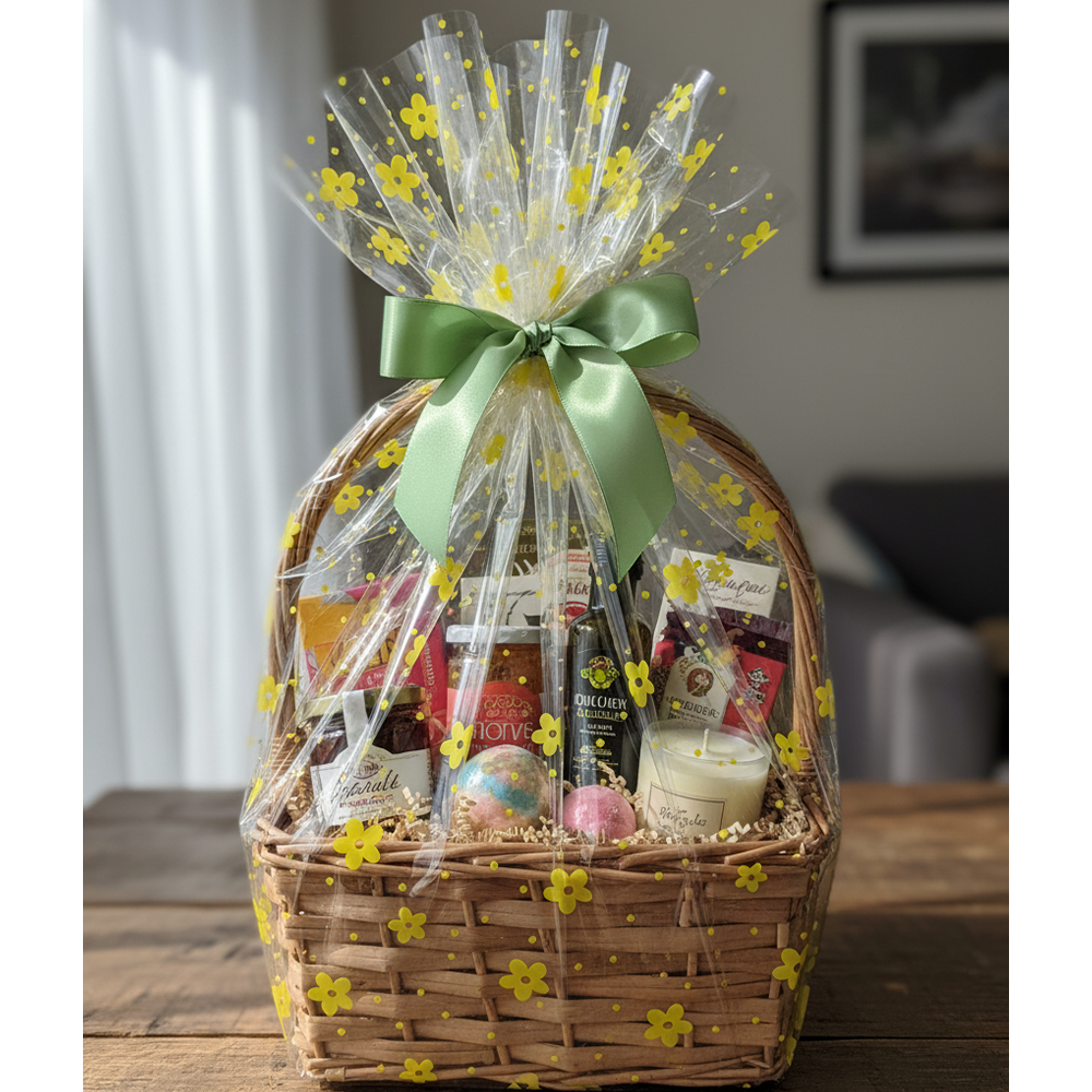 Cellophane Wrap Sheet 50×50cm Large Thicker Clear Cellophane Wrap Gift Plastic Jumbo Basket Sheet for Cookie Packaging, Party Favors, Hampers, Flowers, Crafts & Gift Wrapping