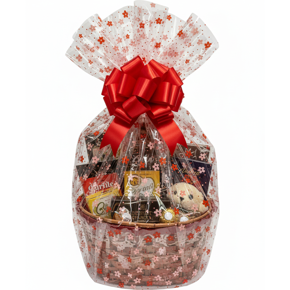 Cellophane Wrap Sheet 50×50cm Large Thicker Clear Cellophane Wrap Gift Plastic Jumbo Basket Sheet for Cookie Packaging, Party Favors, Hampers, Flowers, Crafts & Gift Wrapping