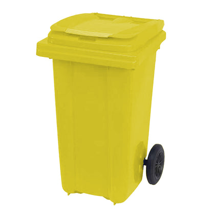 Eco-Friendly Pedal Waste Bin – - Yellow - 80L – Recycled Plastic with Foot Pedal - Ethic Solutions -
