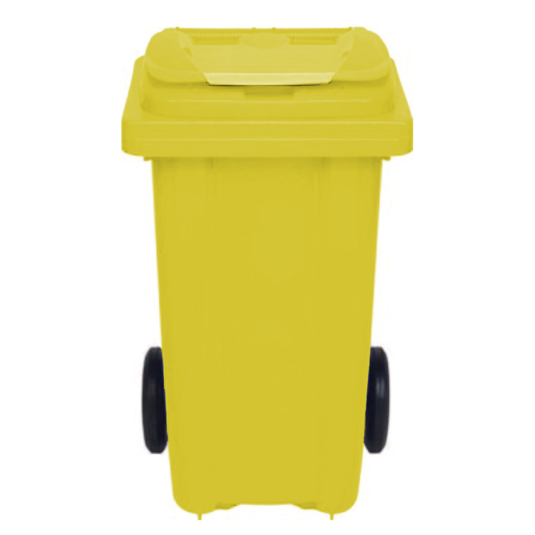Eco-Friendly Pedal Waste Bin – - Yellow - 80L – Recycled Plastic with Foot Pedal - Ethic Solutions -