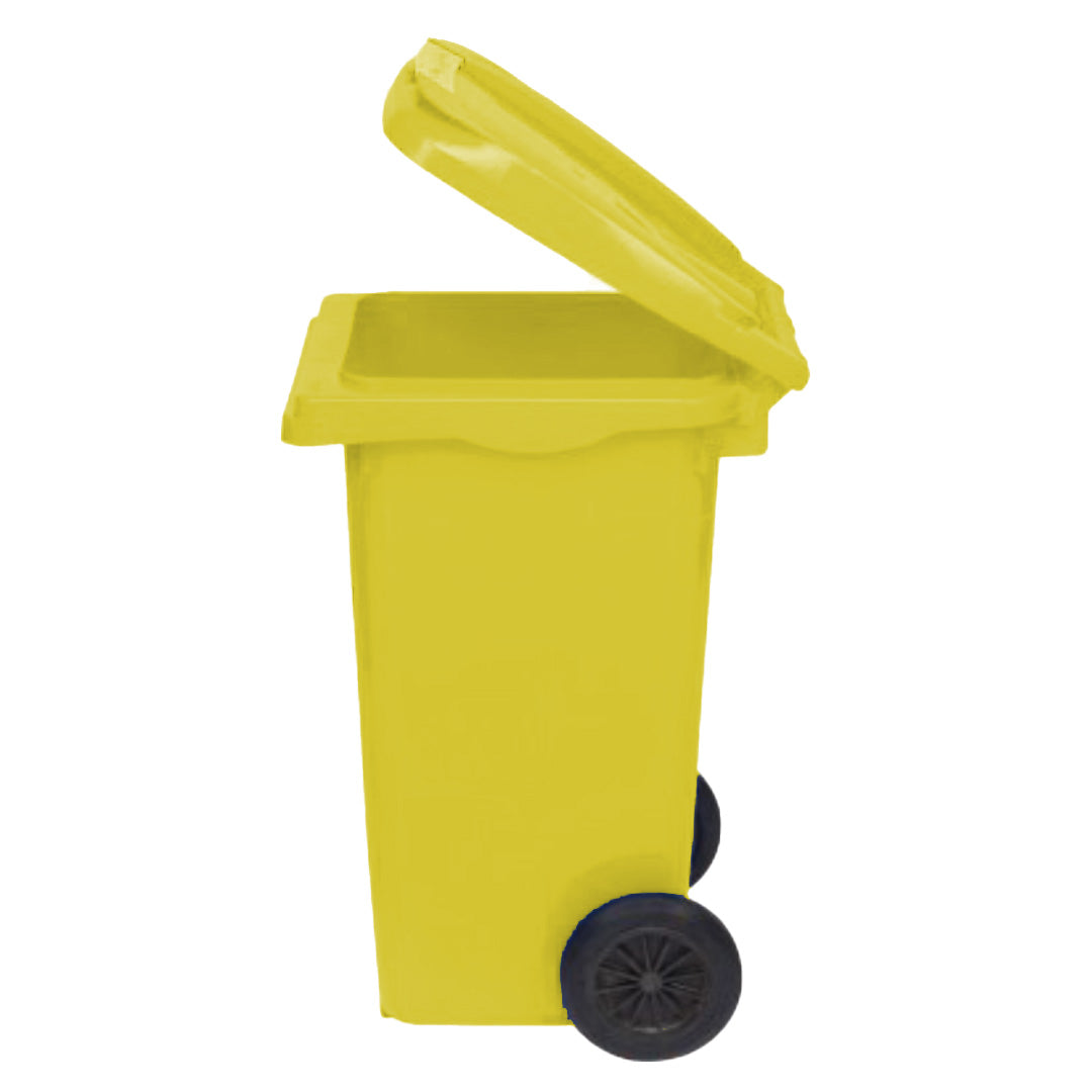 Eco-Friendly Pedal Waste Bin – - Yellow - 80L – Recycled Plastic with Foot Pedal - Ethic Solutions -