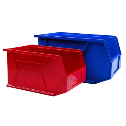 33L Wall-Mount Storage Bin Organizer – Heavy Duty Large Plastic Parts Storage Box, Stackable Utility Storage Container, Garage Workshop Wall Organizer, Space-Saving Tool Parts Rack, Durable & Recyclable
