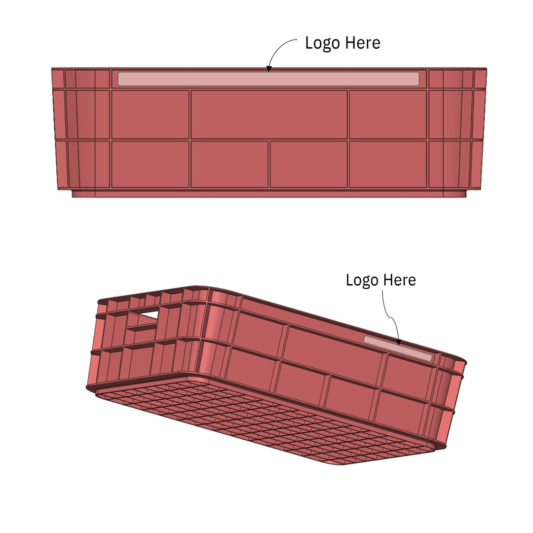 Bakery Crate Storage Crate Storage Box Organizer Bin Stackable Basket Heavy Duty Reinforced Walls Anti-Slip Grid Base UV Stabilized Fade-Resistant Easy Handling for Bakery Food Storage Transport – 800 x 600 x 180 mm 86 L - Ethic Solutions -
