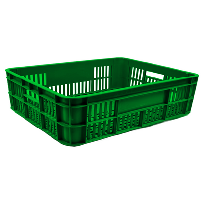 Bakery Crate Storage Crate Storage Box Organizer Bin Stackable Basket Heavy Duty Reinforced Walls Anti-Slip Grid Base UV Stabilized Fade-Resistant Easy Handling for Bakery Food Storage Transport – 590 x 450 x 170 mm 53L
