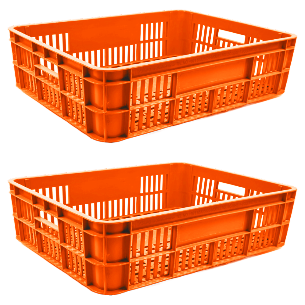 Bakery Crate Storage Crate Storage Box Organizer Bin Stackable Basket Heavy Duty Reinforced Walls Anti-Slip Grid Base UV Stabilized Fade-Resistant Easy Handling for Bakery Food Storage Transport – 590 x 450 x 170 mm 53L