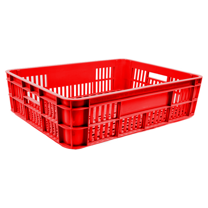 Bakery Crate Storage Crate Storage Box Organizer Bin Stackable Basket Heavy Duty Reinforced Walls Anti-Slip Grid Base UV Stabilized Fade-Resistant Easy Handling for Bakery Food Storage Transport – 590 x 450 x 170 mm 53L