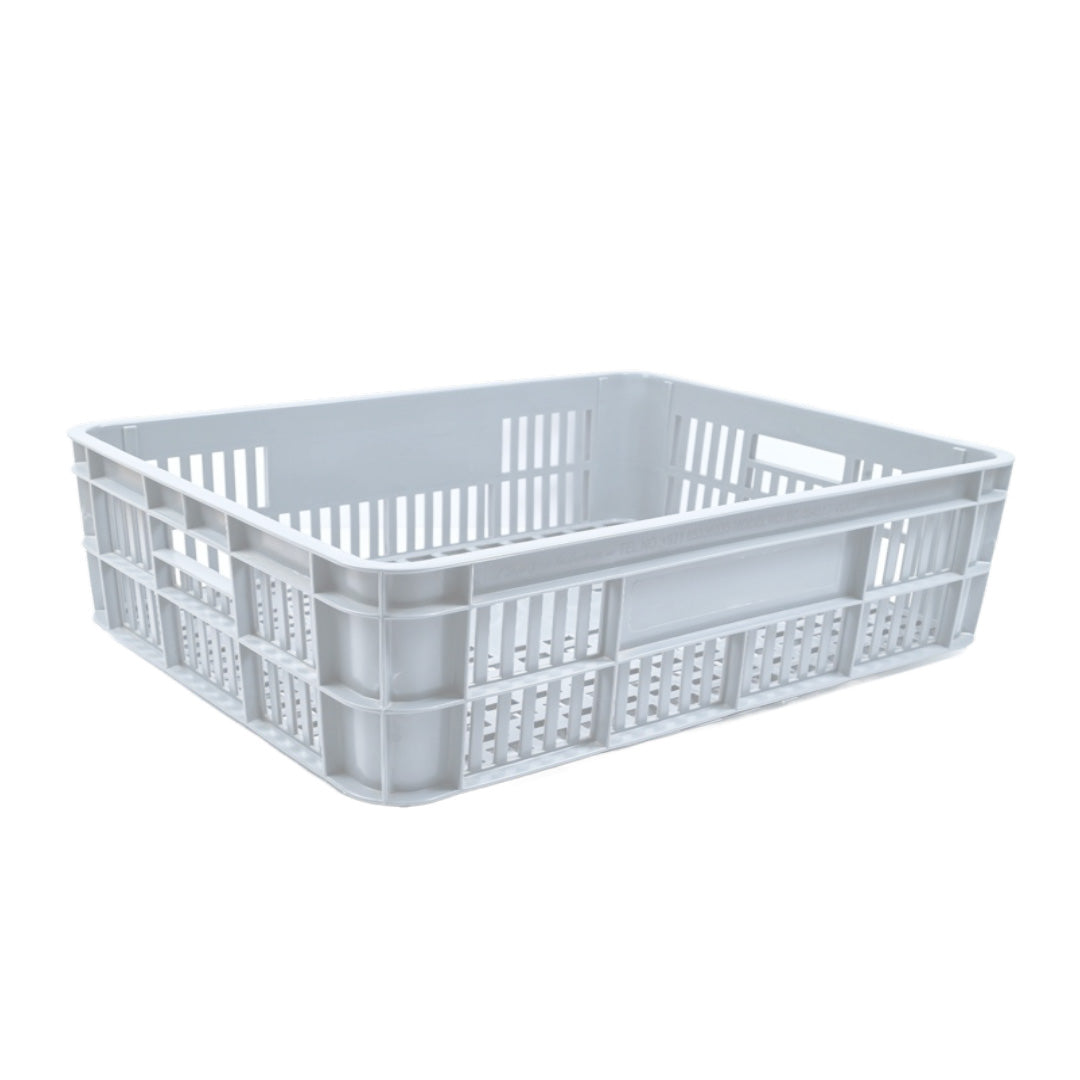 Bakery Crate Storage Crate Storage Box Organizer Bin Stackable Basket Heavy Duty Reinforced Walls Anti-Slip Grid Base UV Stabilized Fade-Resistant Easy Handling for Bakery Food Storage Transport – 800 x 600 x 180 mm 86 L - Ethic Solutions -