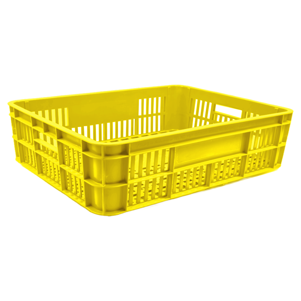 Bakery Crate Storage Crate Storage Box Organizer Bin Stackable Basket Heavy Duty Reinforced Walls Anti-Slip Grid Base UV Stabilized Fade-Resistant Easy Handling for Bakery Food Storage Transport – 590 x 450 x 170 mm 53L