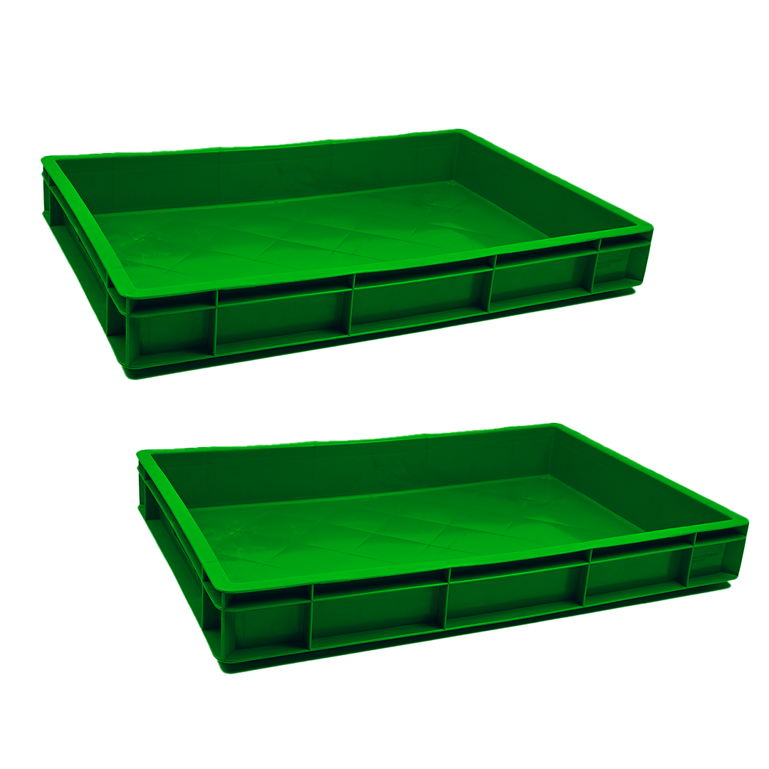 Catering Closed Crate Storage Crate Storage Box Organizer Bin Stackable Basket Heavy Duty Reinforced Walls Anti-Slip Grid Base UV Stabilized Fade-Resistant Easy Handling for Catering Food Storage Transport – 600 x 400 x 80 mm 19L