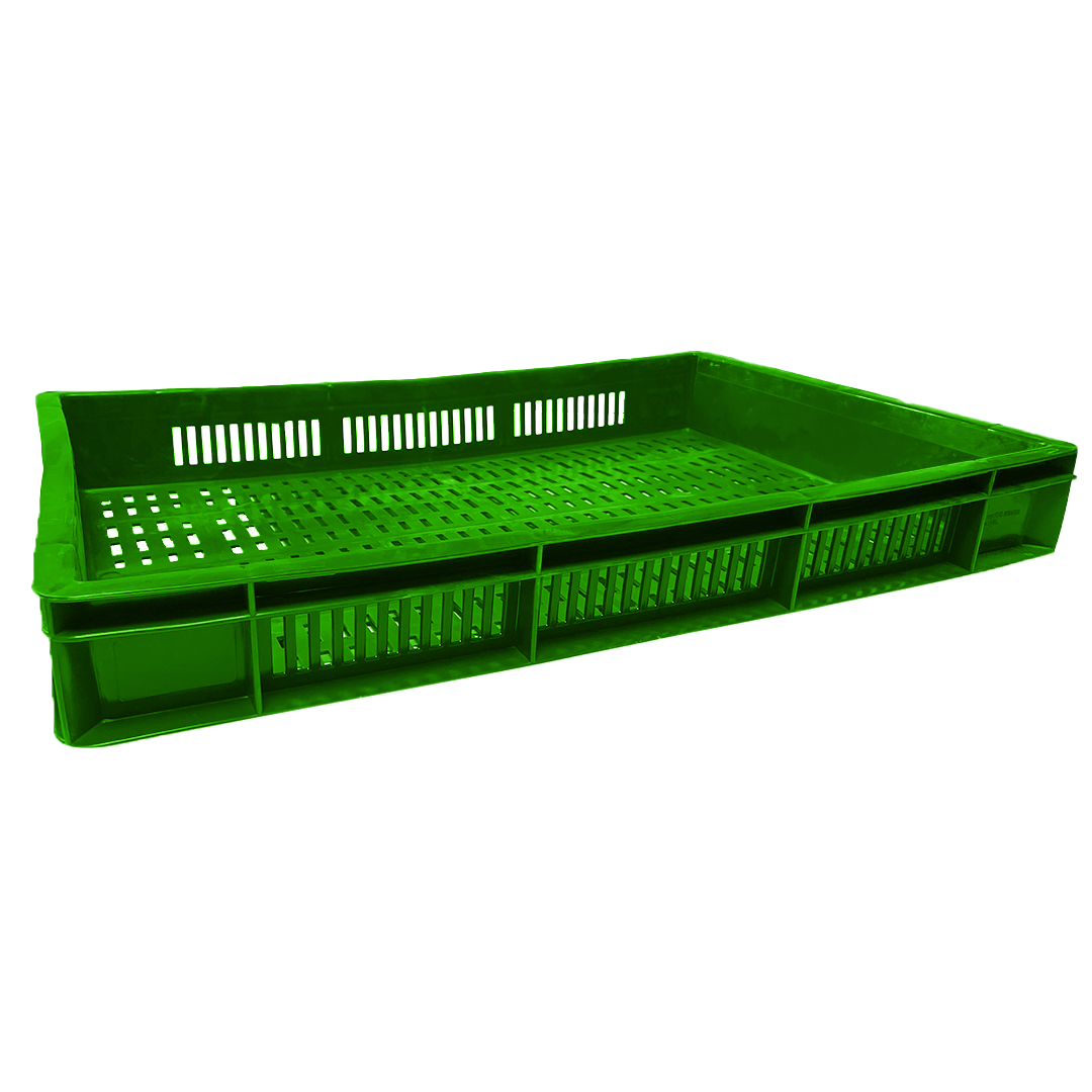 Catering Ventilated Crate Storage Crate Storage Box Organizer Bin Stackable Basket Heavy Duty Reinforced Walls Anti-Slip Grid Base UV Stabilized Fade-Resistant Easy Handling for Catering Food Storage Transport – 600 x 400 x 80 mm 19 L - Ethic Solutions -