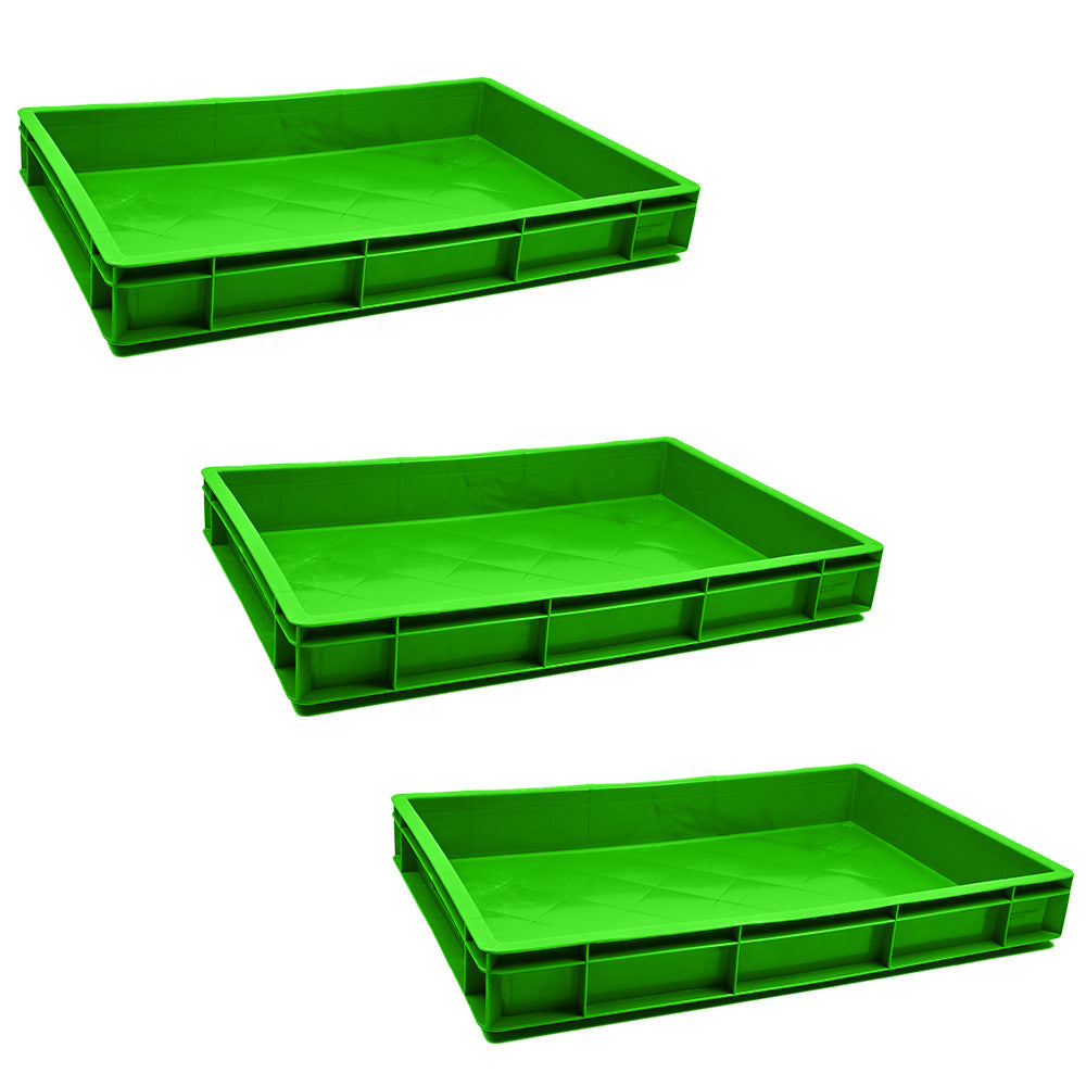 Catering Closed Crate Storage Crate Storage Box Organizer Bin Stackable Basket Heavy Duty Reinforced Walls Anti-Slip Grid Base UV Stabilized Fade-Resistant Easy Handling for Catering Food Storage Transport – 600 x 400 x 80 mm 19L