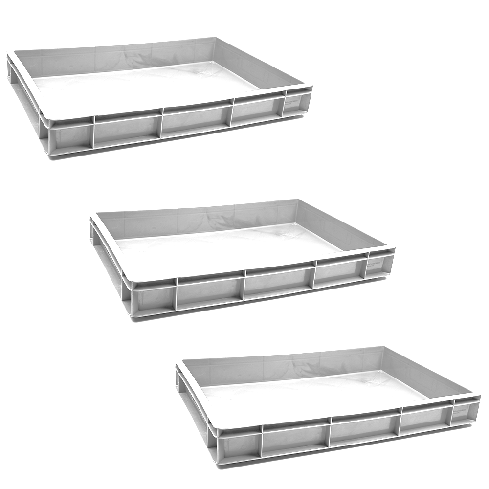 Catering Closed Crate Storage Crate Storage Box Organizer Bin Stackable Basket Heavy Duty Reinforced Walls Anti-Slip Grid Base UV Stabilized Fade-Resistant Easy Handling for Catering Food Storage Transport – 600 x 400 x 80 mm 19L