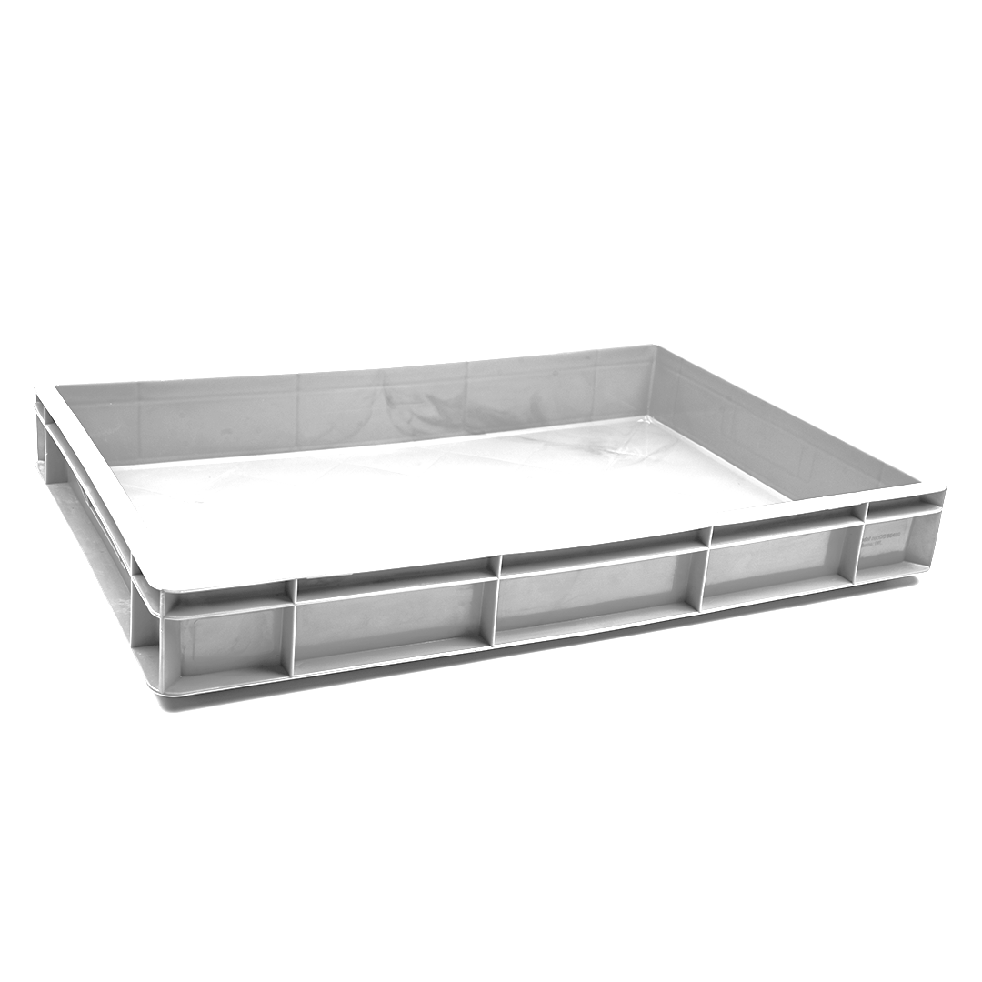 Catering Closed Crate Storage Crate Storage Box Organizer Bin Stackable Basket Heavy Duty Reinforced Walls Anti-Slip Grid Base UV Stabilized Fade-Resistant Easy Handling for Catering Food Storage Transport – 600 x 400 x 80 mm 19L