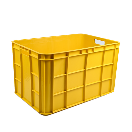 Fish Crate Storage Crate Storage Box Organizer Bin Stackable Basket Heavy Duty Reinforced Walls Anti-Slip Grid Base UV Stabilized Fade-Resistant Easy Handling for Seafood Food Storage Transport – 600 x 400 x 280 mm 67 L - Ethic Solutions -