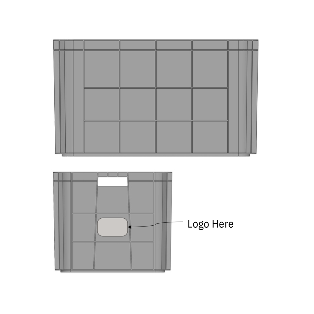 Fish Crate Storage Crate Storage Box Organizer Bin Stackable Basket Heavy Duty Reinforced Walls Anti-Slip Grid Base UV Stabilized Fade-Resistant Easy Handling for Seafood Food Storage Transport – 600 x 400 x 280 mm 67 L - Ethic Solutions -