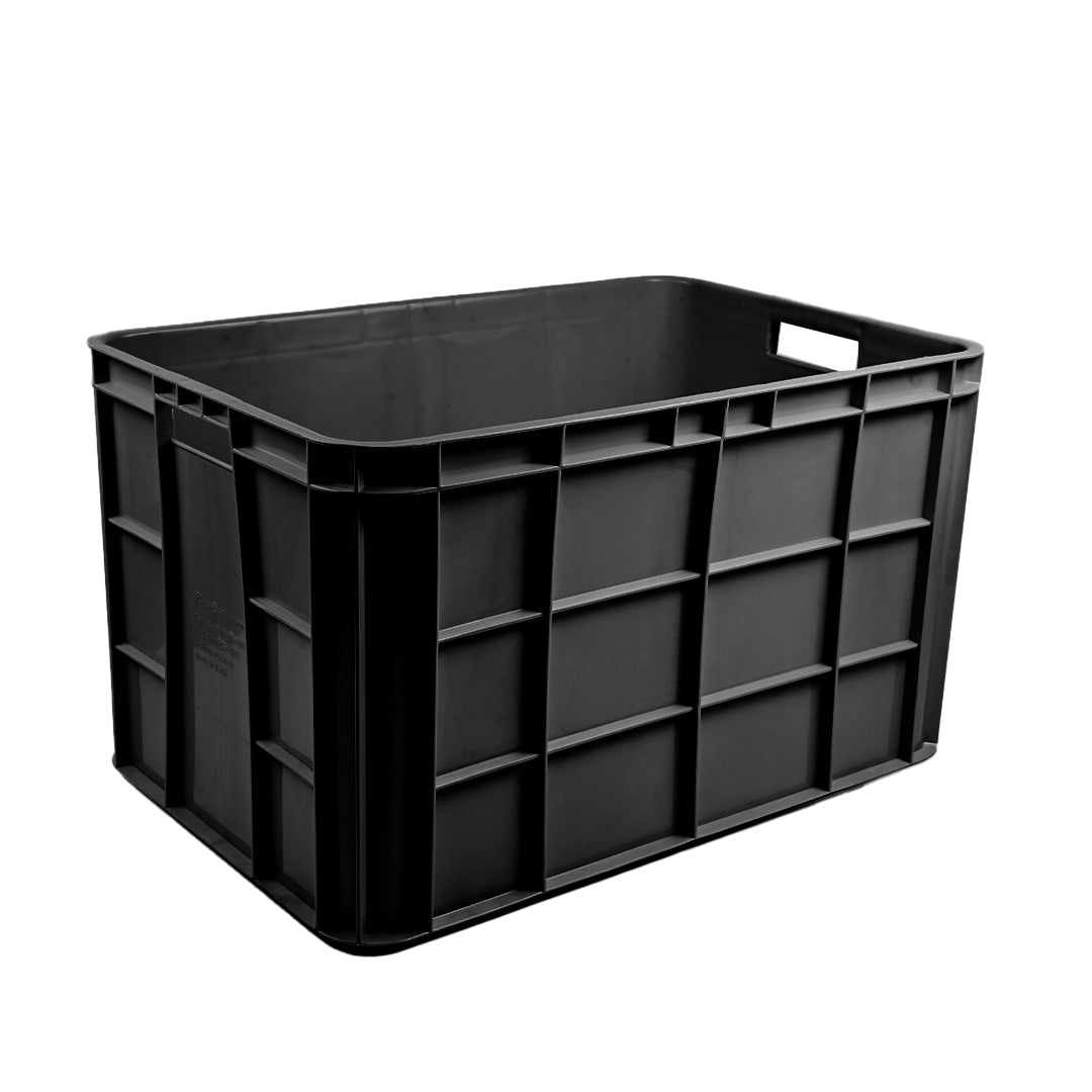 Fish Crate Storage Crate Storage Box Organizer Bin Stackable Basket Heavy Duty Reinforced Walls Anti-Slip Grid Base UV Stabilized Fade-Resistant Easy Handling for Seafood Food Storage Transport – 600 x 400 x 280 mm 67 L - Ethic Solutions -