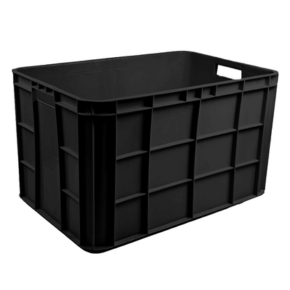Fish Crate Storage Crate Storage Box Organizer Bin Stackable Basket Heavy Duty Reinforced Walls Anti-Slip Grid Base UV Stabilized Fade-Resistant Easy Handling for Seafood Food Storage Transport – 600 x 400 x 350 mm 72 L