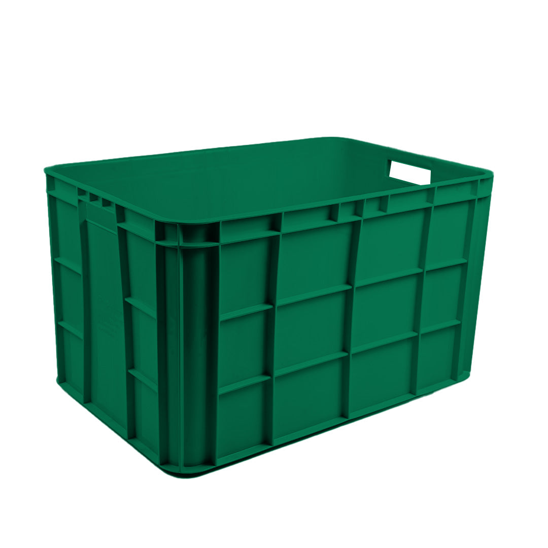 Fish Crate Storage Crate Storage Box Organizer Bin Stackable Basket Heavy Duty Reinforced Walls Anti-Slip Grid Base UV Stabilized Fade-Resistant Easy Handling for Seafood Food Storage Transport – 600 x 400 x 280 mm 67 L - Ethic Solutions -