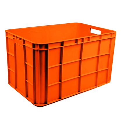 Fish Crate Storage Crate Storage Box Organizer Bin Stackable Basket Heavy Duty Reinforced Walls Anti-Slip Grid Base UV Stabilized Fade-Resistant Easy Handling for Seafood Food Storage Transport – 600 x 400 x 350 mm 72 L