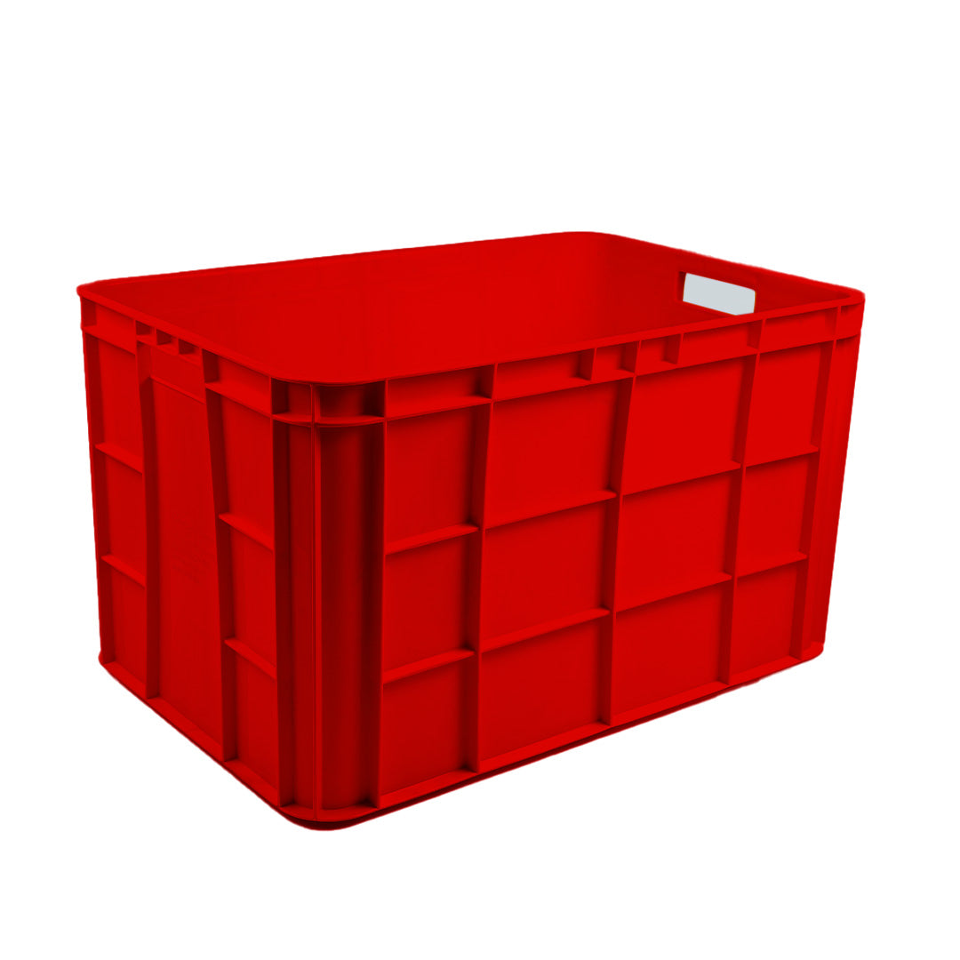 Fish Crate Storage Crate Storage Box Organizer Bin Stackable Basket Heavy Duty Reinforced Walls Anti-Slip Grid Base UV Stabilized Fade-Resistant Easy Handling for Seafood Food Storage Transport – 600 x 400 x 280 mm 67 L - Ethic Solutions -