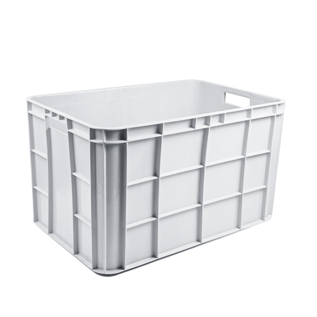 Fish Crate Storage Crate Storage Box Organizer Bin Stackable Basket Heavy Duty Reinforced Walls Anti-Slip Grid Base UV Stabilized Fade-Resistant Easy Handling for Seafood Food Storage Transport – 600 x 400 x 280 mm 67 L - Ethic Solutions -