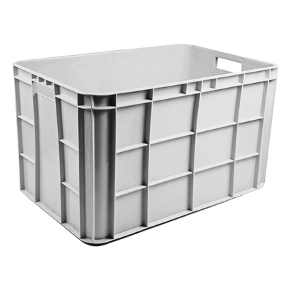 Fish Crate Storage Crate Storage Box Organizer Bin Stackable Basket Heavy Duty Reinforced Walls Anti-Slip Grid Base UV Stabilized Fade-Resistant Easy Handling for Seafood Food Storage Transport – 600 x 400 x 350 mm 72 L