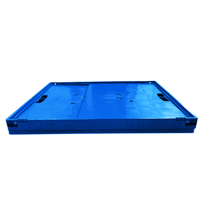 Heavy Duty Folding Storage Box 800×600×450mm – Large Collapsible Closed Plastic Crate, Foldable Logistics Container, Warehouse Bulk Bin, Collapsing Storage Crate for Transport & Organization
